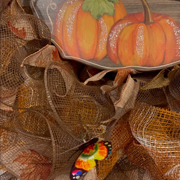 Butterfly WREATH FALL “welcome friends” autumn - Picture 6 of 10